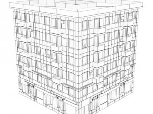 photorealistic low poly building 4 Modello 3D