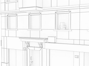 photorealistic low poly building 4 Modello 3D