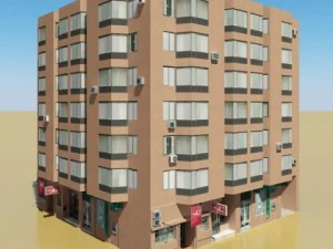 photorealistic low poly building 5 3D Model