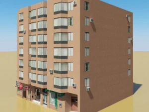photorealistic low poly building 5 3D Model