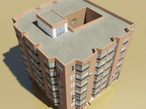 photorealistic low poly building 5 3D Model
