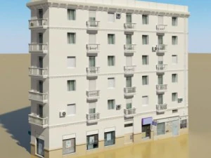 photorealistic low poly building 7 3D Model