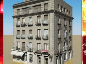 photorealistic low poly building 8 3D Model