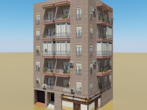 photorealistic low poly building 9 3D Model