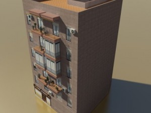 photorealistic low poly building 9 3D Model