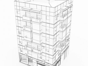 photorealistic low poly building 9 3D Model