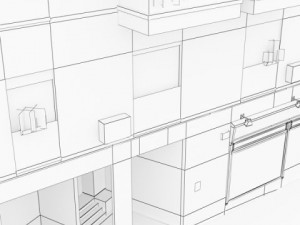 photorealistic low poly building 9 3D Model