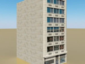 photorealistic low poly office building 10 3D Model