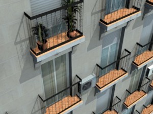 multi story building photorealistic low poly Model 3D