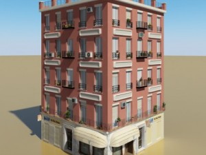 photorealistic low poly building 12 Model 3D