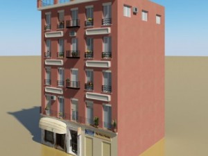 photorealistic low poly building 12 Model 3D