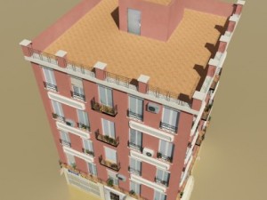 photorealistic low poly building 12 Model 3D