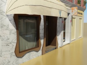 photorealistic low poly building 12 Model 3D