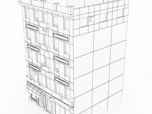 photorealistic low poly building 12 Model 3D