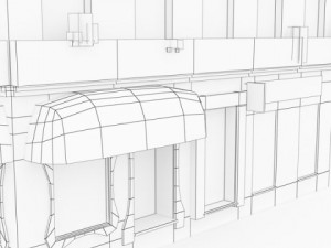 photorealistic low poly building 12 Model 3D