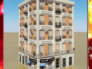 逼真的低聚建筑13 3D 模型