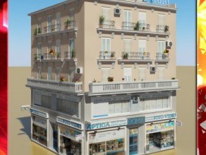 photorealistic low poly building 16 3Dモデル