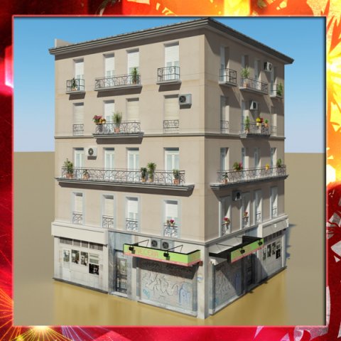 photorealistic low poly building 17 3D Model .c4d .max .obj .3ds .fbx .stl .blend 