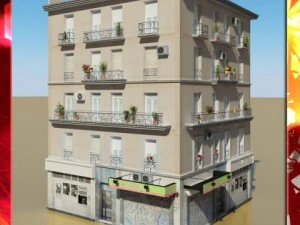 photorealistic low poly building 17 3D Model