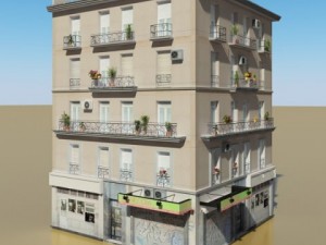 photorealistic low poly building 17 3D Model