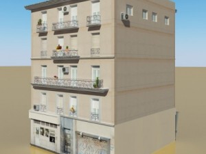 photorealistic low poly building 17 3D Model