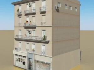 photorealistic low poly building 17 3D Model