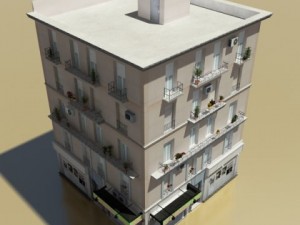 photorealistic low poly building 17 3D Model