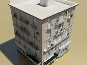 photorealistic low poly building 17 3D Model
