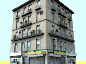 photorealistic low poly building 17 3D Model