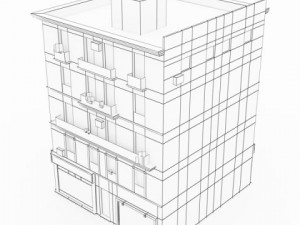 photorealistic low poly building 17 3D Model
