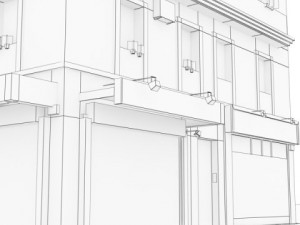 photorealistic low poly building 17 3D Model