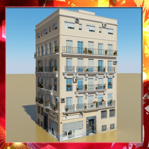 photorealistic low poly building 18 Modello 3D .c4d .max .obj .3ds .fbx .stl .blend 