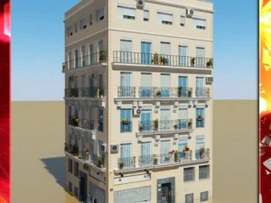 photorealistic low poly building 18 3D Model