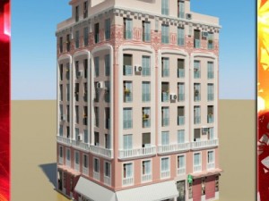 photorealistic low poly building 20 Model 3D