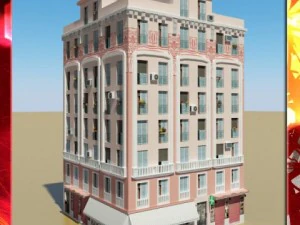 photorealistic low poly building 20 3D Model