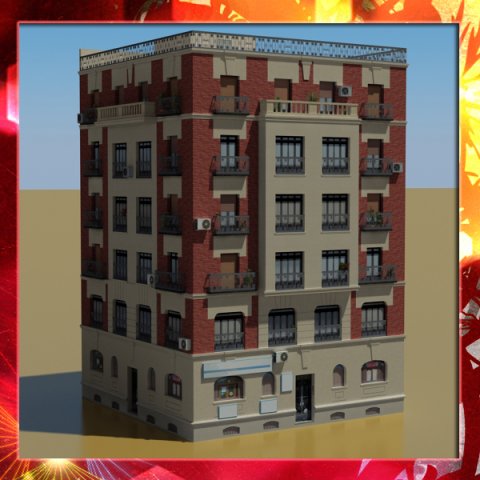 building 28 Model 3D .c4d .max .obj .3ds .fbx .stl .blend 