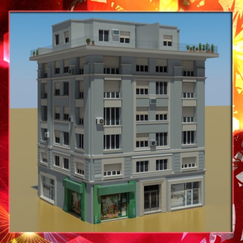 building 33 3D Модель .c4d .max .obj .3ds .fbx .stl .blend