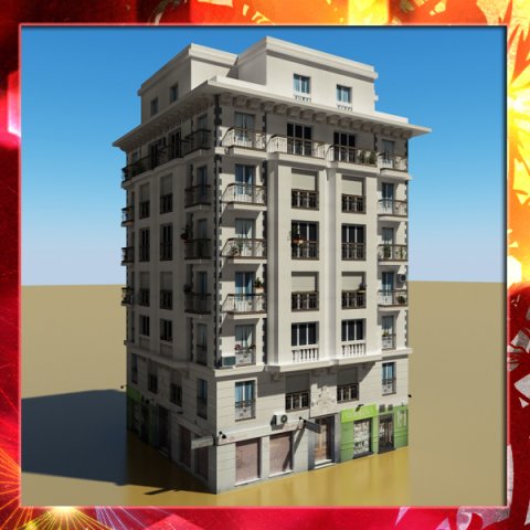 building 40 Model 3D .c4d .max .obj .3ds .fbx .stl .blend 