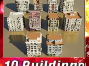 3dbuilding collection 4 Model 3D