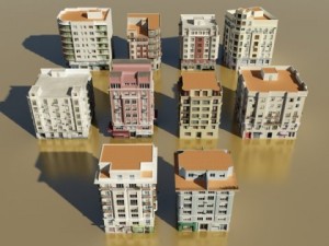 3dbuilding collection 4 3D मॉडल