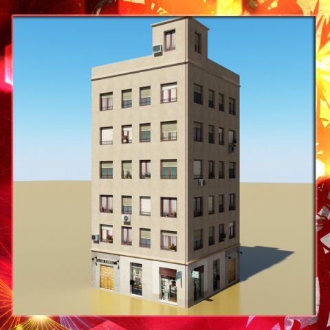 building 43 Model 3D .c4d .max .obj .3ds .fbx .stl .blend 