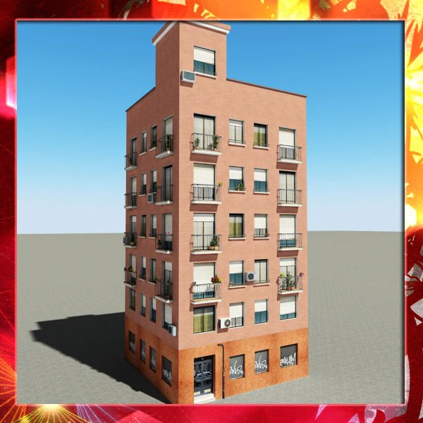 building 45 3D Model .c4d .max .obj .3ds .fbx .stl .blend