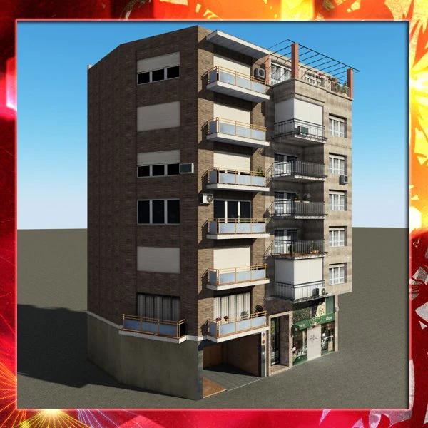 building 48 3D Model .c4d .max .obj .3ds .fbx .stl .blend 