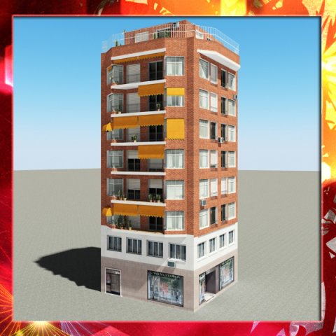 building 49 Model 3D .c4d .max .obj .3ds .fbx .stl .blend 
