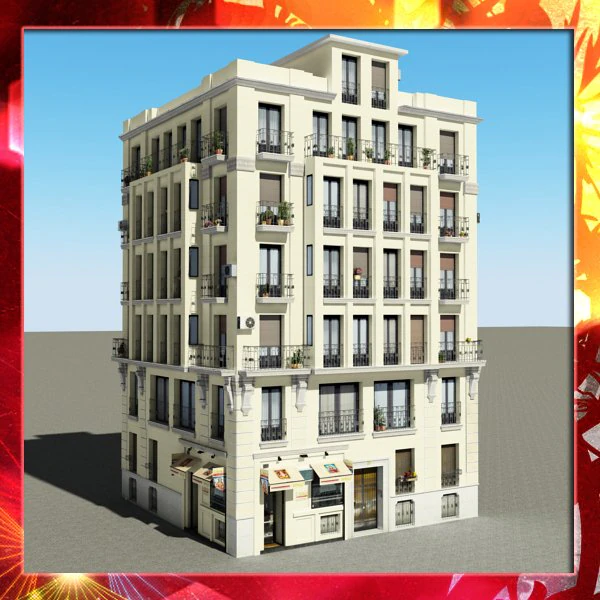 budynek 51 Model 3D .c4d .max .obj .3ds .fbx .stl .blend 