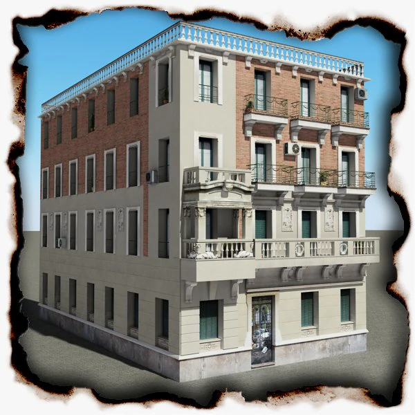 building 54 3D Model .c4d .max .obj .3ds .fbx .stl .blend 