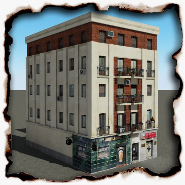 building 55 3D Model .c4d .max .obj .3ds .fbx .stl .blend 