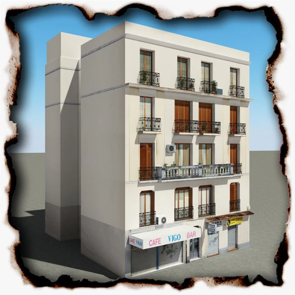 building 58 3D Model .c4d .max .obj .3ds .fbx .stl .blend 