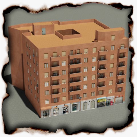 3d models european building 64 3D 模型 .c4d .max .obj .3ds .fbx .stl .blend 