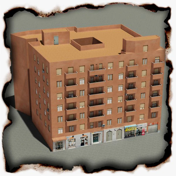 3d models european building 64 3D Model .c4d .max .obj .3ds .fbx .stl .blend 